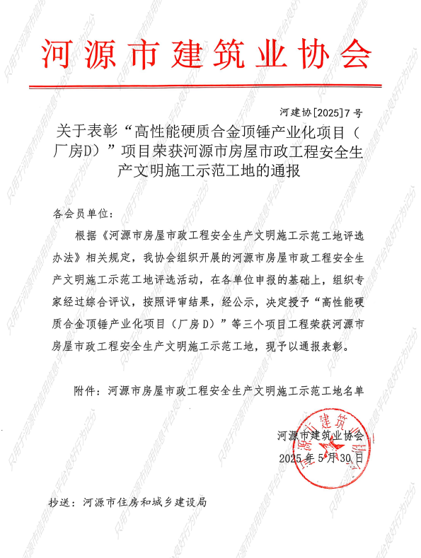 示范工地通报1